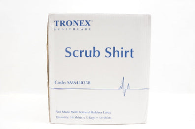 Tronex Health Care SMS44035B Scrub Shirt XL Blue - Box of 50